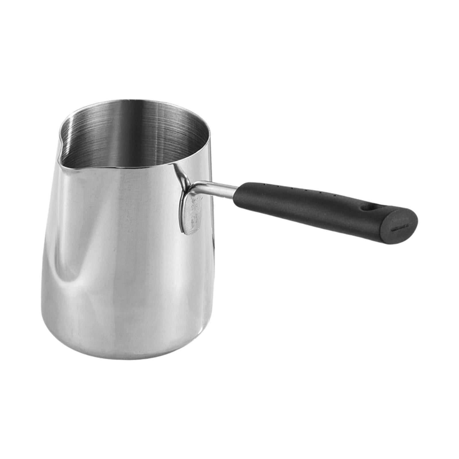 Magideal - Cafetera Turca De Acero Inoxidable, Cafetera Para Té Caliente, Salsas De Chocolate Caliente, Bandeja Para Derretir Salsas, Olla Calentadora De Leche 350ml