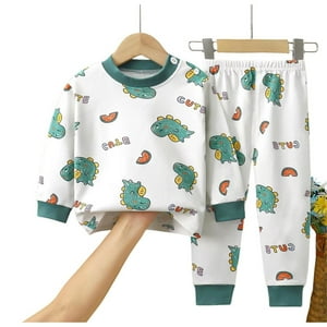 Kivara - Pijama Niño Manga Larga Algodon Infantil Blanco 48