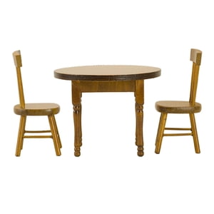 Magideal - Accesorios De Decoración De Casa De Muñecas Muebles En Miniatura De Casa De Muñecas, Juego De Modelo De Silla De Mesa De Comedor De Casa De Muñecas De