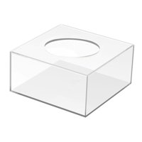 Bothyi - Soporte De Pastel Acrílico Caja De Exhibición Redonda Elevador De Exhibición Para Fiesta Boda Vacaciones 25 Cm X 25 Cm X 10 Cm