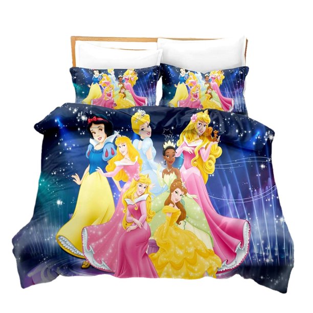 Princess Bedding Sets for children Pink Girl Quilt Cover Set Cinderella Frozen Duvet Cover and Pillowcases Bed Sheets