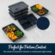 thumbnail image 5 of Recipientes para preparación de comidas Bentgo Prep, 20 unidades, sin BPA, color azul marino, 5 of 7