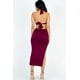 thumbnail image 5 of Vestido Midi con Escote Halter, Espalda Doble, Lazo y Abertura en el Muslo, Color Flamenco L, 5 of 5