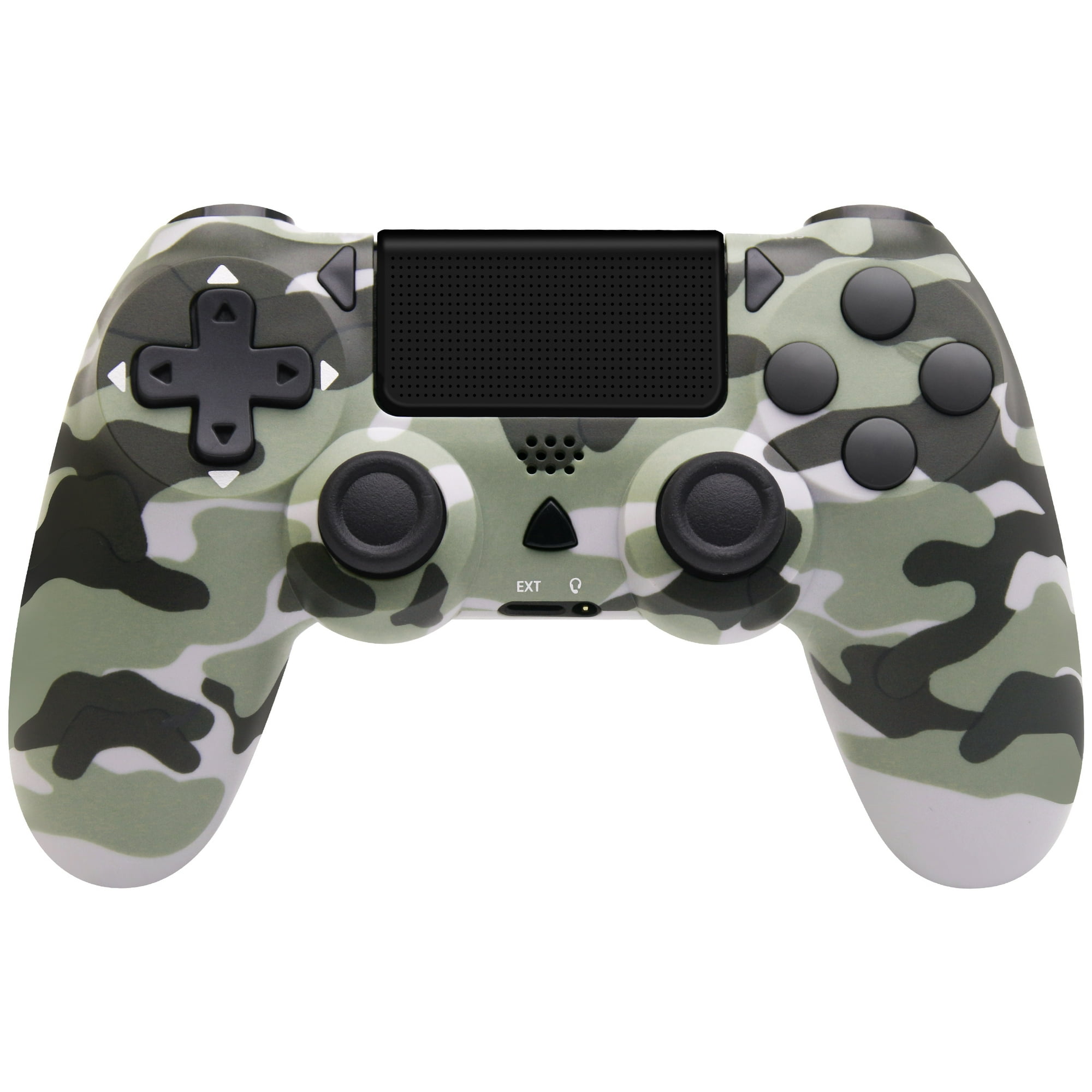 Genérico - Juego De Mandos Inalámbricos Con Cable Usb Para P4, P-4 Slim, P-4 Pro Y Pc, Gris Camuflaje