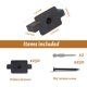 thumbnail image 2 of Abrazaderas ocultas para deck Yeipower 250 piezas Clips en T de nylon para composite, 2 of 7