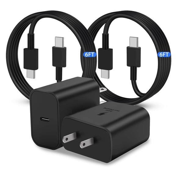 Cargador USB‑C LHYSFIY 45 W Pack de 2 + 2 cables de 1,8 m