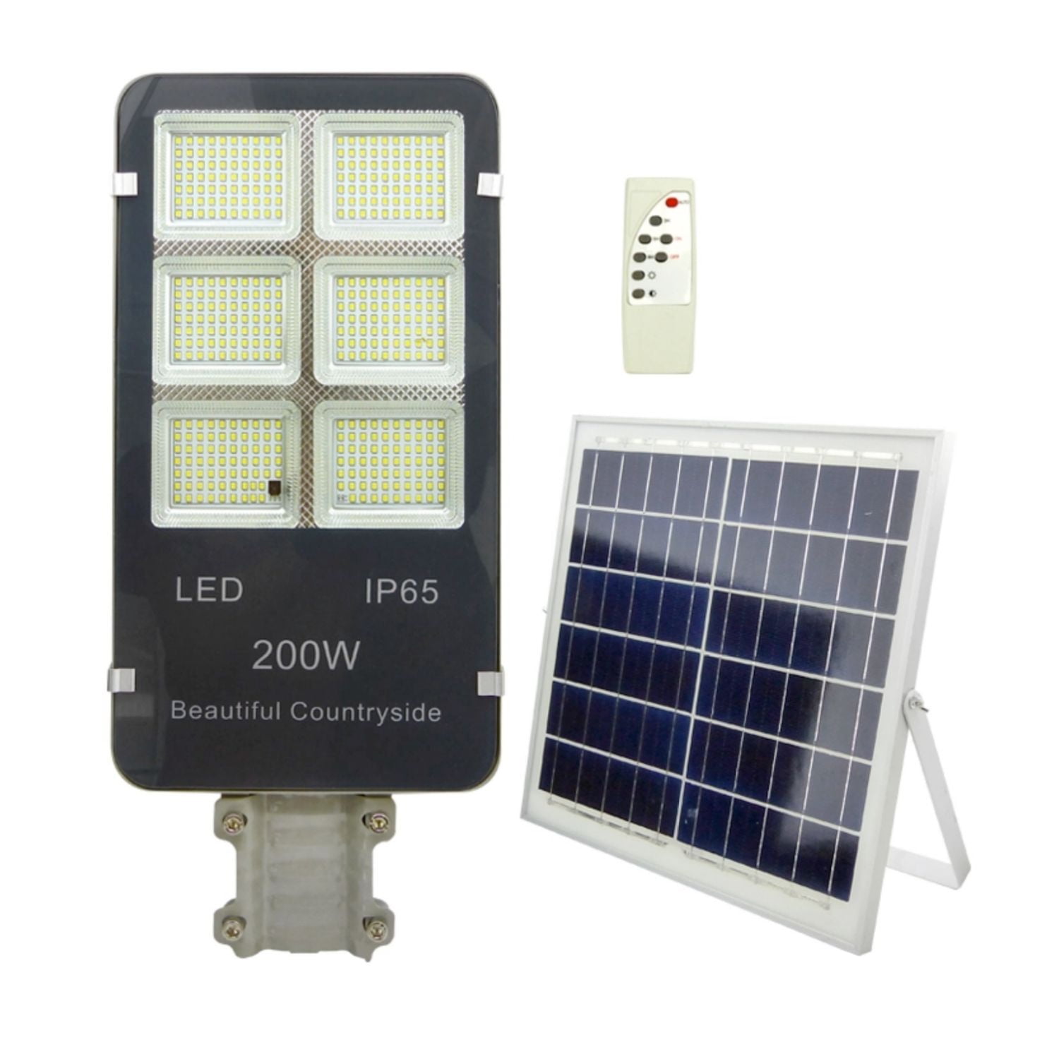 Importclick - Foco Solar 200 Led 200 Watts Panel Solar Control Remoto