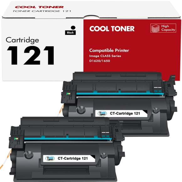Cartucho de tóner Cool Toner 121 negro, paquete de 2, alto rendimiento