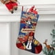 thumbnail image 2 of Grimsburg Tema: Calcetines de Navidad, fino lino blanco para colgar en escaleras y chimenea, decoración navideña para el hogar, regalo de Navidad. 45cm × 32cm, 2 of 5