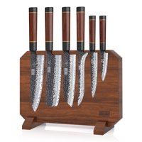 Juego De Cuchillos Hoshanho De 7 Piezas Con Bloque Magnético De Acero Japonés