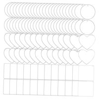 Magideal - Llavero De Acrílico De 100 Uds., Suministros De Bricolaje Con Kit De Agujeros, Adorno Para Colgantes De Llavero, Llavero Artesanal De