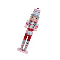 Magideal - Estatua De Madera De Cascanueces Para Decoración Navideña, Altura De 38 Cm, Figura De Cascanueces, Soldado De Cascanueces Navideño Para Regalos De Fie Tambor