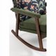 thumbnail image 4 of Silla de acento moderno de mediados del siglo, silla basculante con marco de madera maciza, sillas de salón tapizadas, 4 of 5