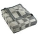 thumbnail image 2 of Frazadda 50% Lana Cuadros Gris 1 5 Plaza, 2 of 3