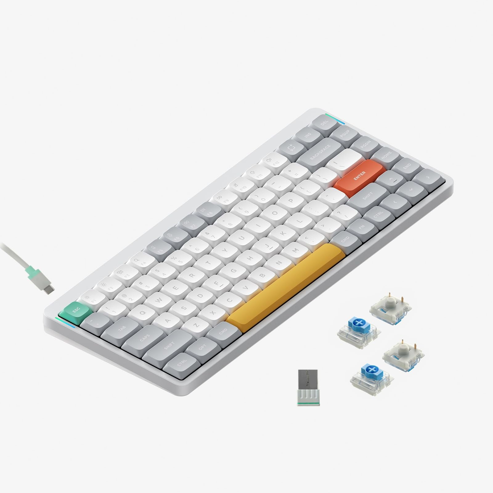 Teclado Mecánico Nuphy Air75 V2 75% Wireless Blanco