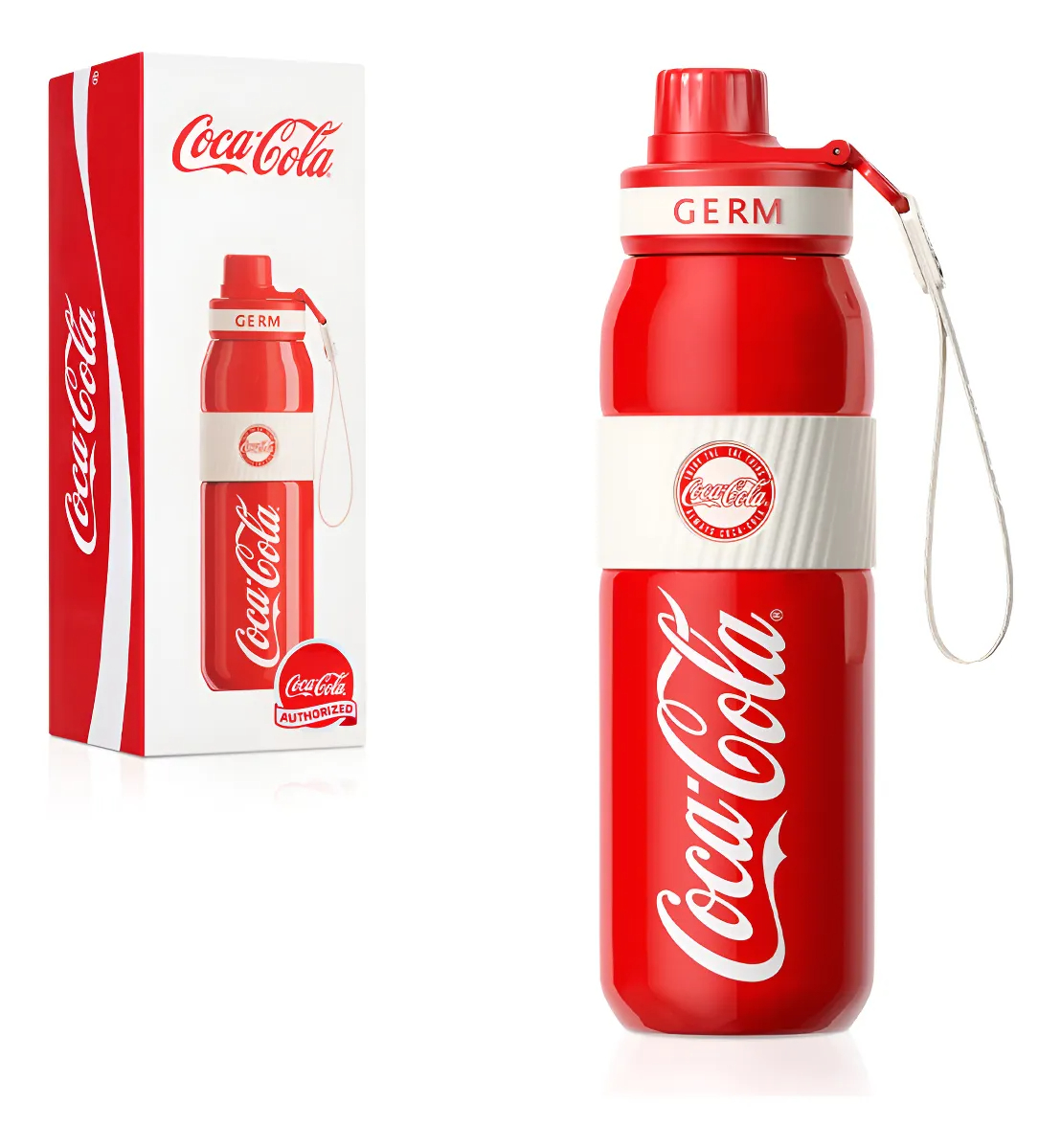 Coca Cola Germ Termo Energía Clásico Oficial 580Ml Frío O Caliente Vaso Térmico Rojo