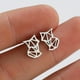 thumbnail image 3 of 1pair Cute Origami Cat Stud Earrings For Men, Stainless Steel Kitten Earings, Animal Children Accessories, 3 of 5