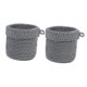 thumbnail image 5 of 2x Cestas De Almacenamiento Elegantes Contenedores De Almacenamiento Para Tocador De Sala De Estar En Color Gris, 5 of 5