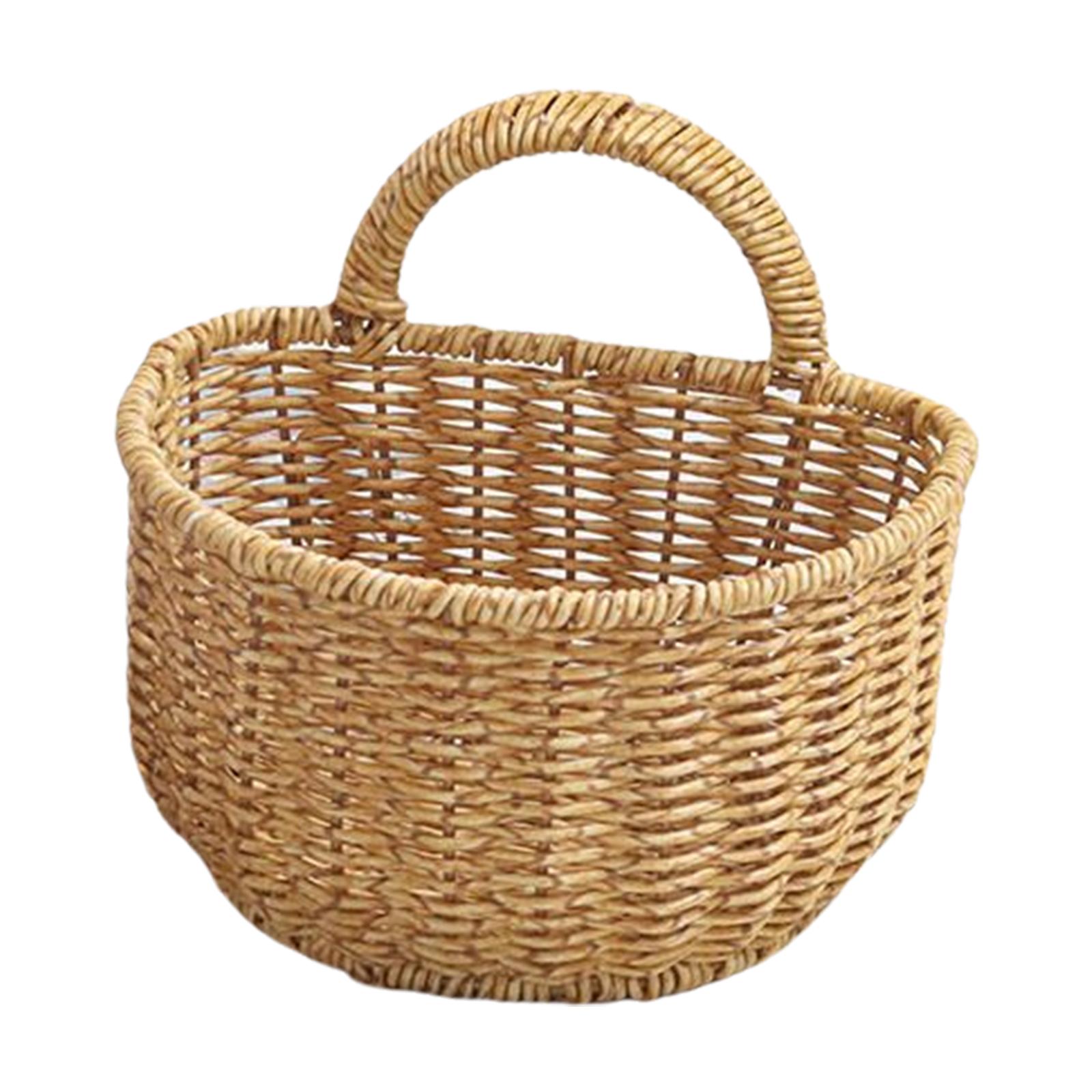 Magideal - Cesta De Mimbre Colgante Cesta Para Niña Contenedor De Apariencia Clásico Portátil Para Picnics Cesta De Almacenamiento Tejida , 14Cm X 14Cm