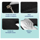 thumbnail image 3 of "Cojin Memoria Belug Lumbar Ortopedico Noobe Para Asiento Silla Blanco con negro ", 3 of 5