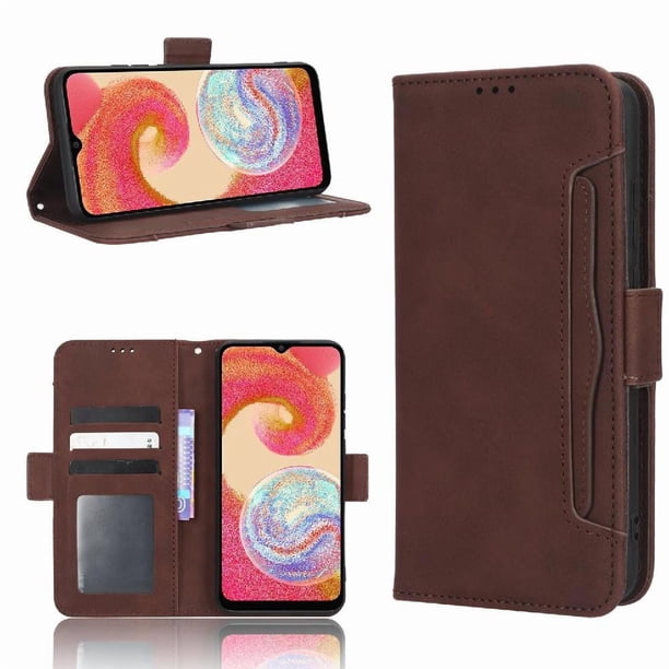 Funda Cartera Magnética para Samsung Galaxy A04E- Tarjetero Desmontable, Cuero PU, Soporte