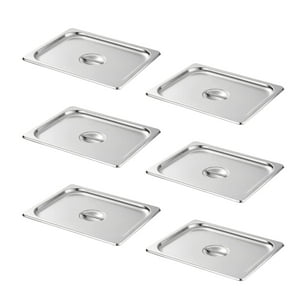 Cubierta Para Sartenes Hecmac De Acero Inoxidable, Tamaño 1/2, Paquete De 6