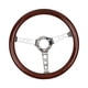 thumbnail image 3 of Accesorio para volante de coche de 38 cm, madera, 6 agujeros, diseño vintage, aleación de aluminio, piezas modificadas para simulación de conducción., 3 of 5