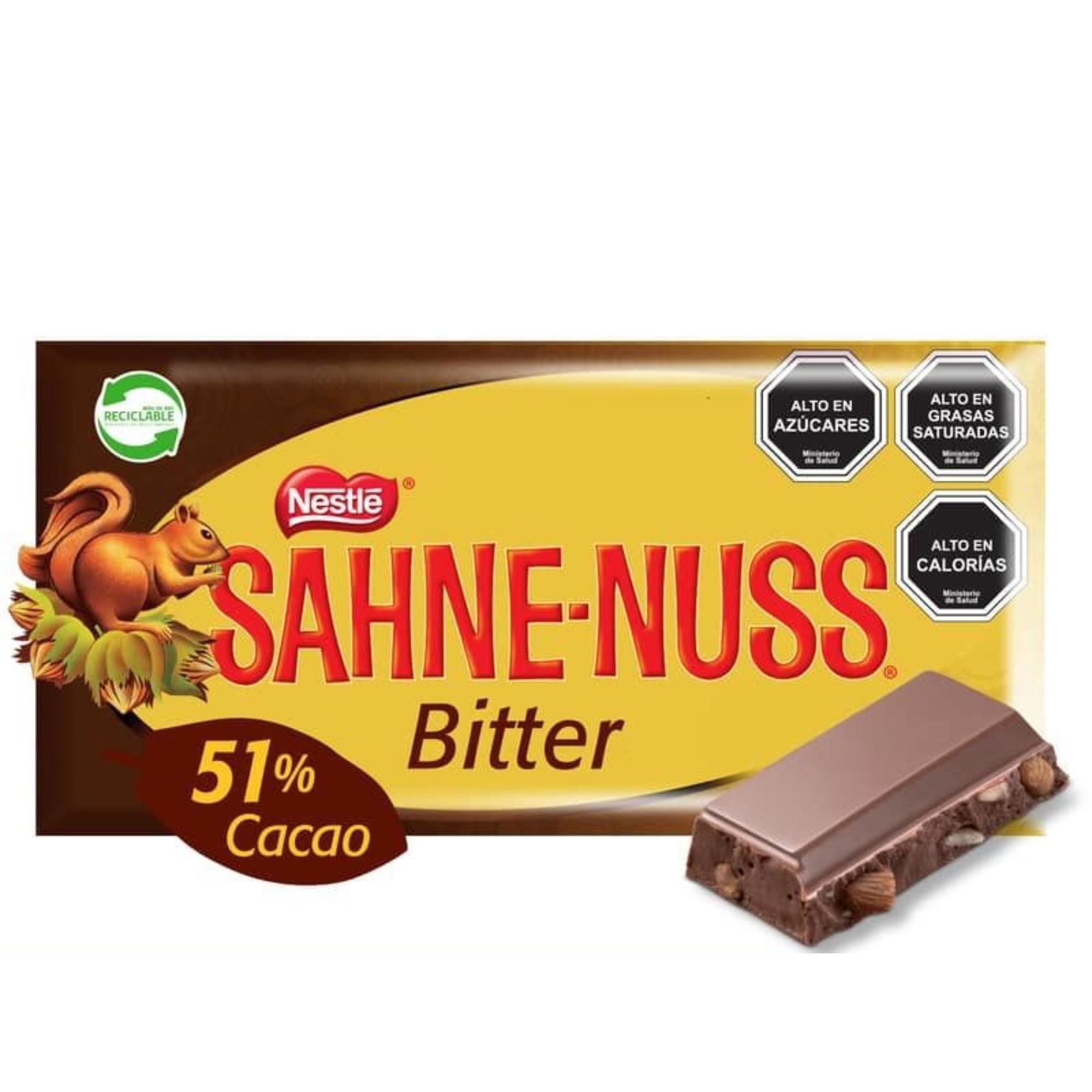 Chocolate Bitter Barra 250 g Sahne Nuss