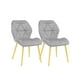 thumbnail image 1 of Pack 2 Sillas Para Comedor Acolchada Aviador Gold Gris, 1 of 3