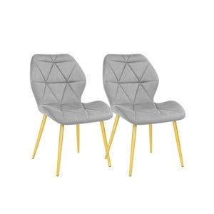 Habita2 Chile - Pack 2 Sillas Para Comedor Acolchada Aviador Gold - Gris