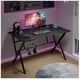 thumbnail image 1 of Homer Design Escritorio Gamer 100x60x74cm Base Acero Cubierta Melamina Color Madera, 1 of 6