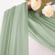 thumbnail image 2 of Verde Sheer Wedding Arc Draping Fabric 75 * 300cm 2 Paneles Cortinas Al Aire Libre Cortinas Extra Largas Para La Ceremonia De La Ducha Del Bebé Nupcial Decoración De La Fiesta De Cumpleaños, 2 of 3