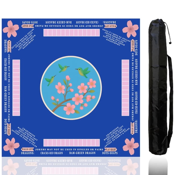 Tapete de Mahjong DEALZOOM para Mahjong Americano con reglas 33 x 33 cm