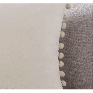 Genérico - Pack De 2 Fundas De Cojines Terciopelo Con Pompones 45X45 Cm Crema