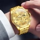 thumbnail image 2 of Reloj OLEVS para Hombre Cronografo Fase Lunar Dorado, 2 of 3