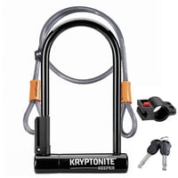 Bicicleta U-Lock Kryptonite Keeper Estándar Con Cable De Acero Negro