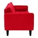 thumbnail image 3 of Sofa Retro 3c + 2 Pouf Felpa 00 Rojo, 3 of 6