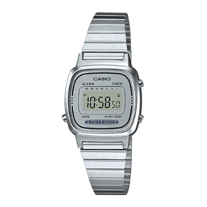 Reloj Digital Plateado Casio La-670wa-7