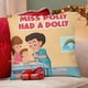 thumbnail image 4 of Miss Polly tenía una Muñeca Fundas de almohada de terciopelo con tema, regalos de funda de almohada, decoración para el hogar, cojín de lanzar, regalo de cumpleaños para fans y parejas.50*50cm., 4 of 6