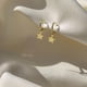 thumbnail image 2 of Argollas con dije estrella baño en oro, 2 of 3