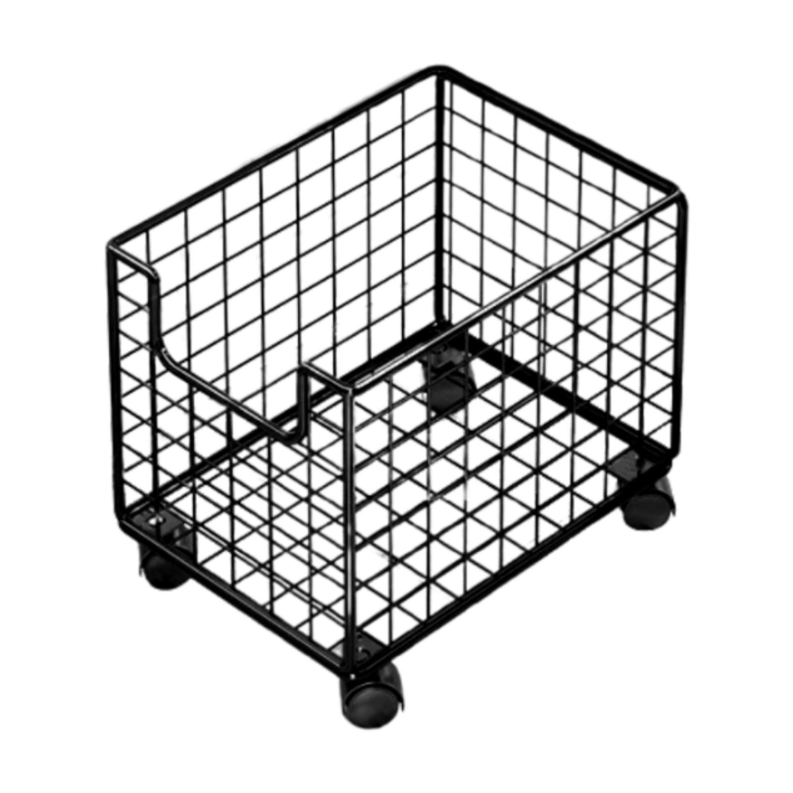 Magideal - Cesta Organizadora Debajo Del Escritorio, Carrito De Almacenamiento Multiusos, Decoración De Un Solo Cajón, Archivador Rodante Con Ruedas Para Bolso D Negro