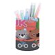 thumbnail image 1 of Mouk-theme Cylinder Pen Holder Pencil Organizer with Flannel Lining PVC Leather Material Cardboard Base for study work 10*8CM, 1 of 6