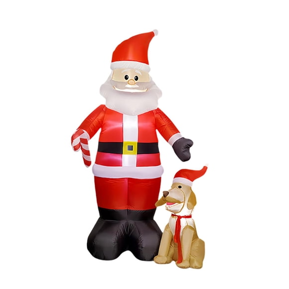 Papá Noel Inflable Navideño Con Luces Para Fiestas En El Patio Trasero