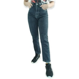Genérico - Jeans Mom Tiro Alto Azul Trabas Cintura Talla Xs