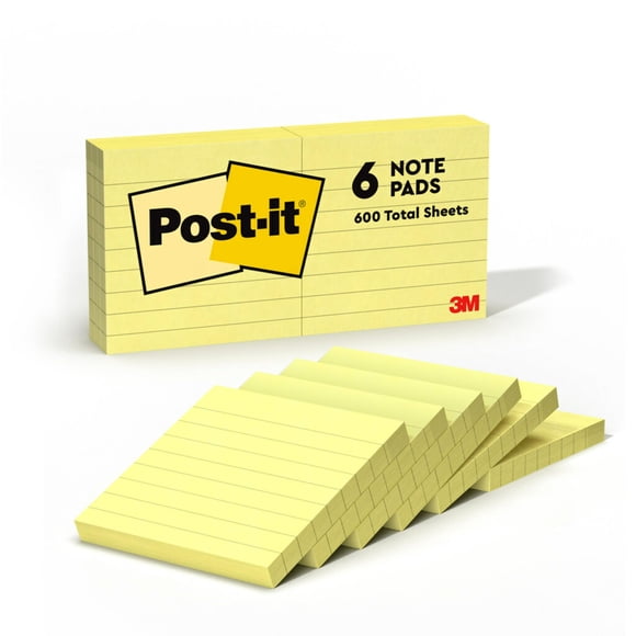 Post-it Nota autoadhesiva 8 cm Rayada 6 bloques