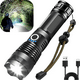 thumbnail image 1 of Linterna Led Zoom Tactica Recargable Potentes 1000m Cabeza Negro, 1 of 3