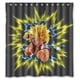 thumbnail image 1 of Cortina de ducha con diseño de Dragon Ball Goku y Superman, juego de cortinas de baño con ganchos, tamaño 66 x 72 pulgadas, 1 of 3