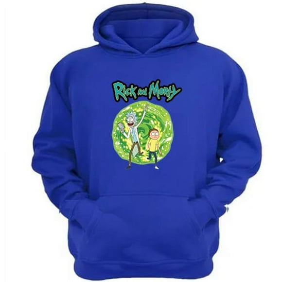 Polerón Canguro Rick And Morty Azul Talla L Unisex