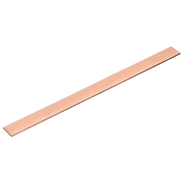 Uxcell 1Paquete Barra Plana de Cobre, 1/8" Grosor x 1" Ancho x 12" Longitud Stock de Barra de Cobre
