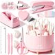 thumbnail image 1 of Set Organizador de Escritorio ASMANNA Rotatorio 360 Rosa, 1 of 3